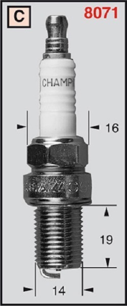 4x Champion Racing Spark Plug QC59C