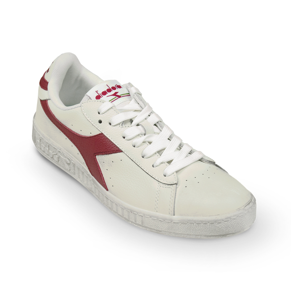 diadora basse bianche e rosse