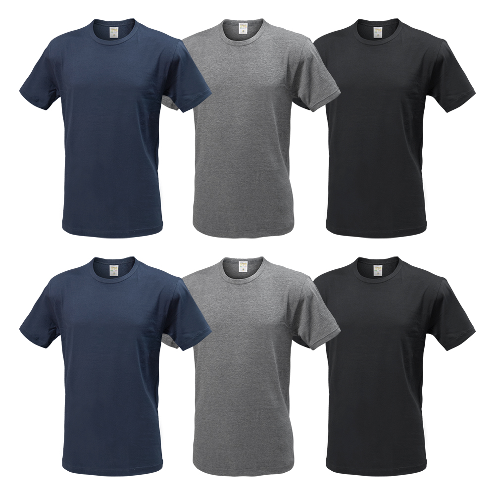 Assortito Cotone Art.700 Pack 6 T-Shirt Uomo NOTTINGHAM Bianco